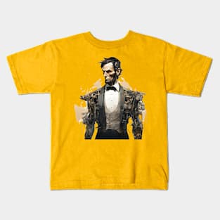 Cyborg Lincoln Kids T-Shirt